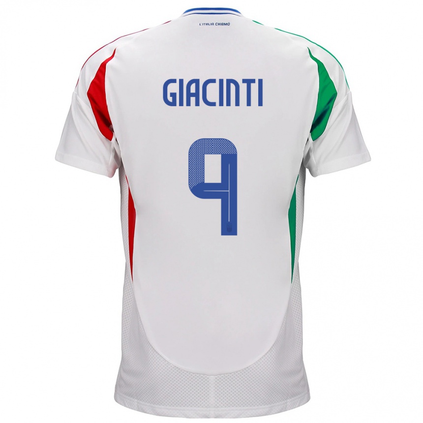 Kids Football Italy Valentina Giacinti #9 White Away Jersey 24-26 T-Shirt Nz