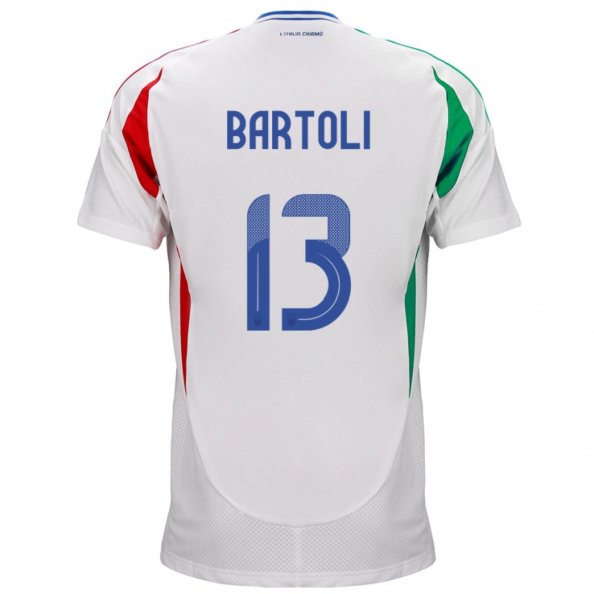 Kids Football Italy Elisa Bartoli #13 White Away Jersey 24-26 T-Shirt Nz