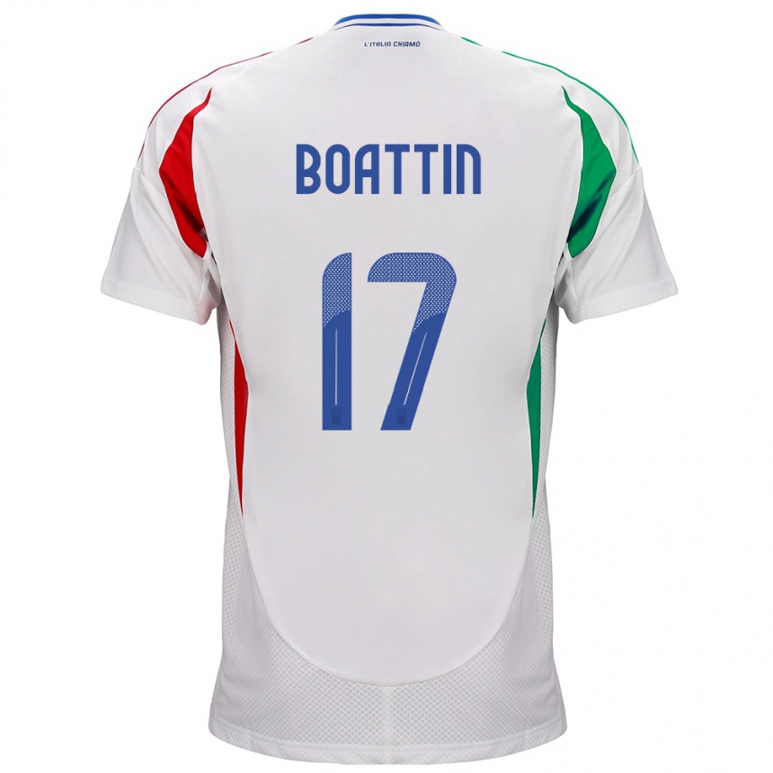 Kids Football Italy Lisa Boattin #17 White Away Jersey 24-26 T-Shirt Nz