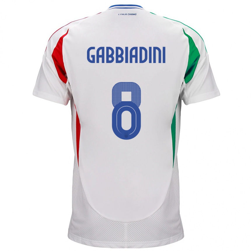 Kids Football Italy Melania Gabbiadini #8 White Away Jersey 24-26 T-Shirt Nz