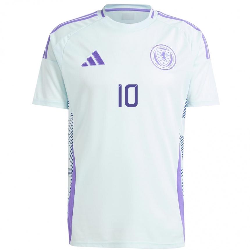 Kids Football Scotland Sarah Ewens #10 Light Mint Blue Away Jersey 24-26 T-Shirt Nz