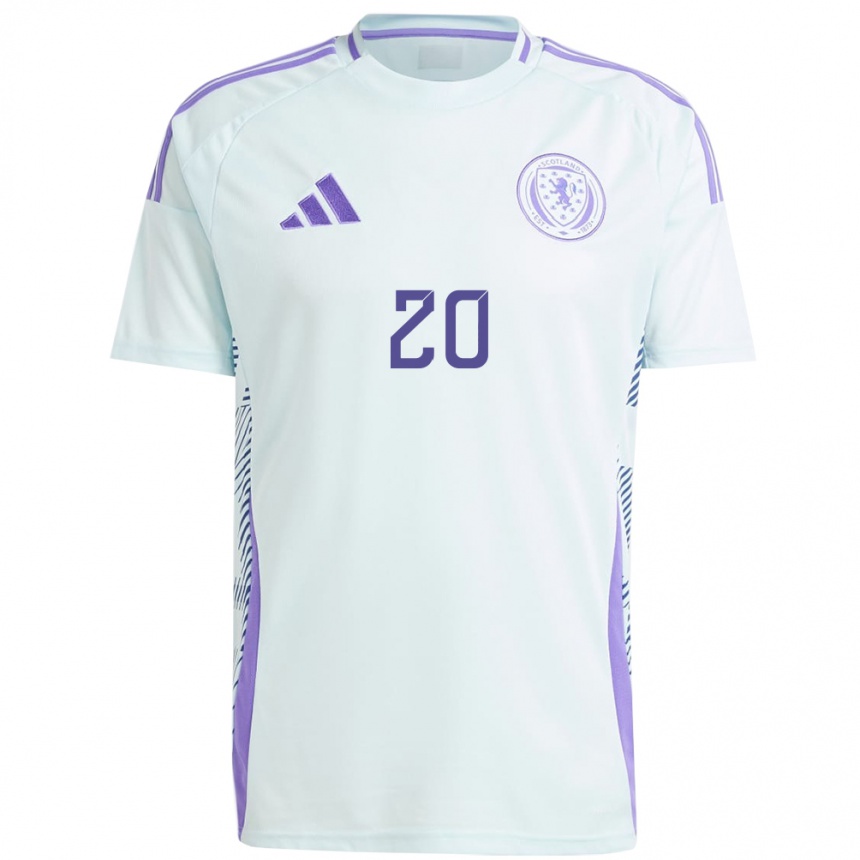 Kids Football Scotland Kirsty Smith #20 Light Mint Blue Away Jersey 24-26 T-Shirt Nz