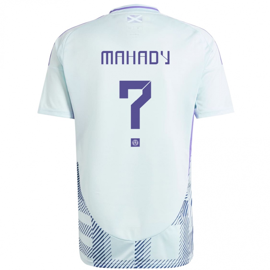 Kids Football Scotland Rory Mahady #0 Light Mint Blue Away Jersey 24-26 T-Shirt Nz