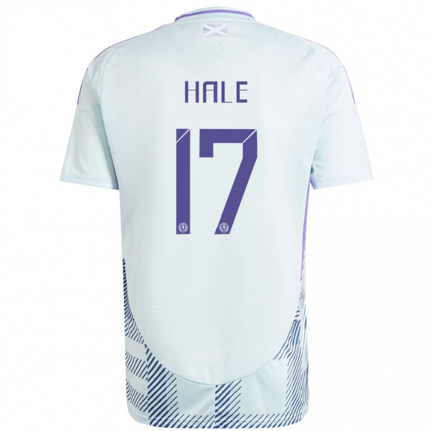 Kids Football Scotland Finlay Hale #17 Light Mint Blue Away Jersey 24-26 T-Shirt Nz