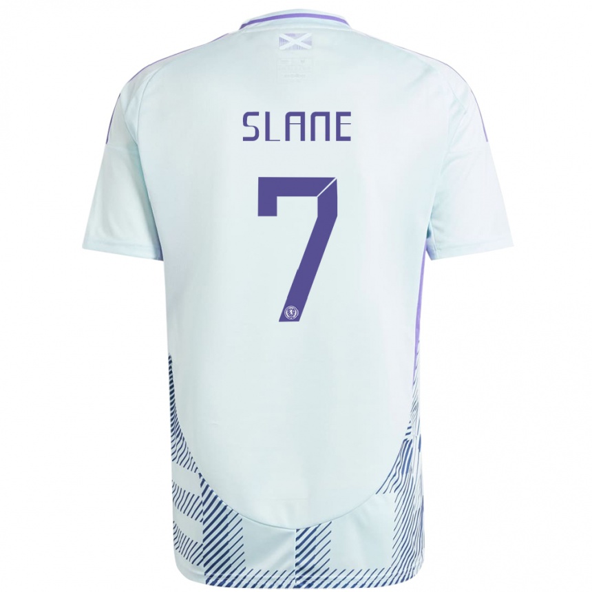 Kids Football Scotland Paul Slane #7 Light Mint Blue Away Jersey 24-26 T-Shirt Nz