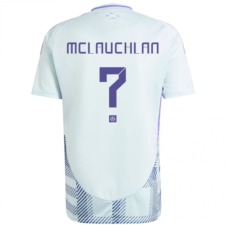 Kids Football Scotland Rachel Mclauchlan #0 Light Mint Blue Away Jersey 24-26 T-Shirt Nz