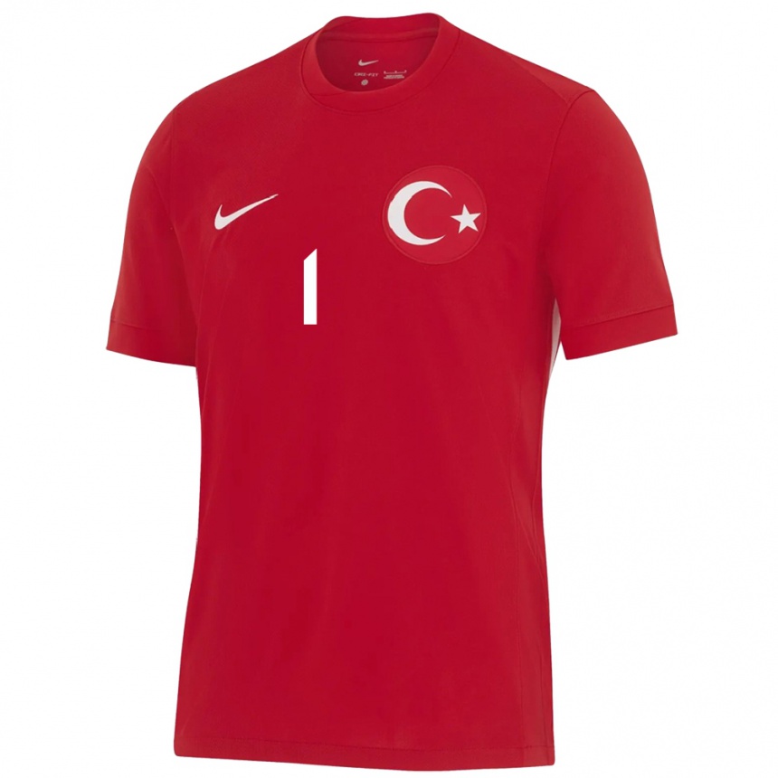 Kids Football Turkey Deniz Ertaş #1 Red Away Jersey 24-26 T-Shirt Nz