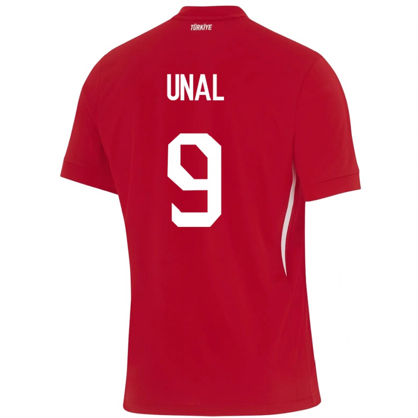 Kids Football Turkey Enes Ünal #9 Red Away Jersey 24-26 T-Shirt Nz