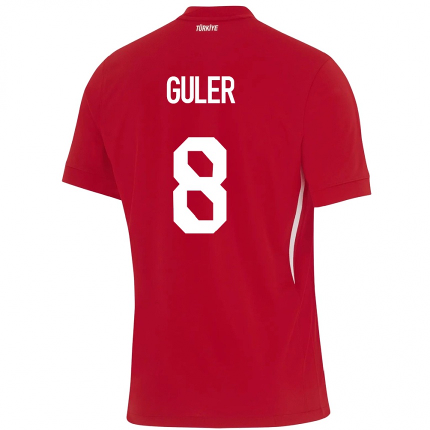 Kids Football Turkey Arda Güler #8 Red Away Jersey 24-26 T-Shirt Nz