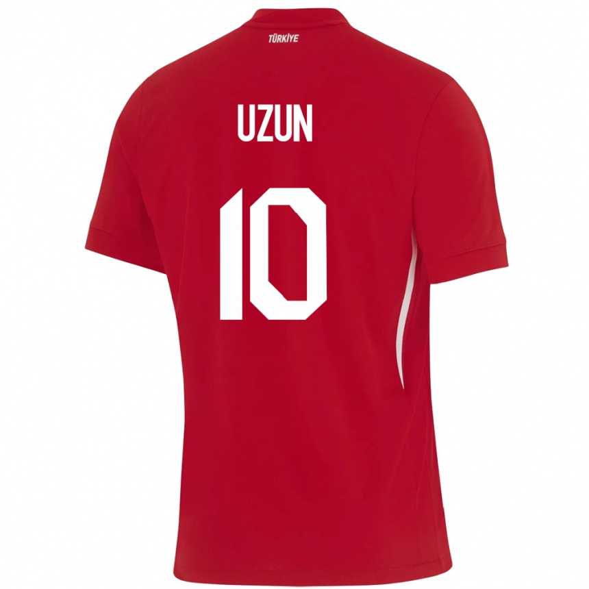 Kids Football Turkey Emre Uzun #10 Red Away Jersey 24-26 T-Shirt Nz