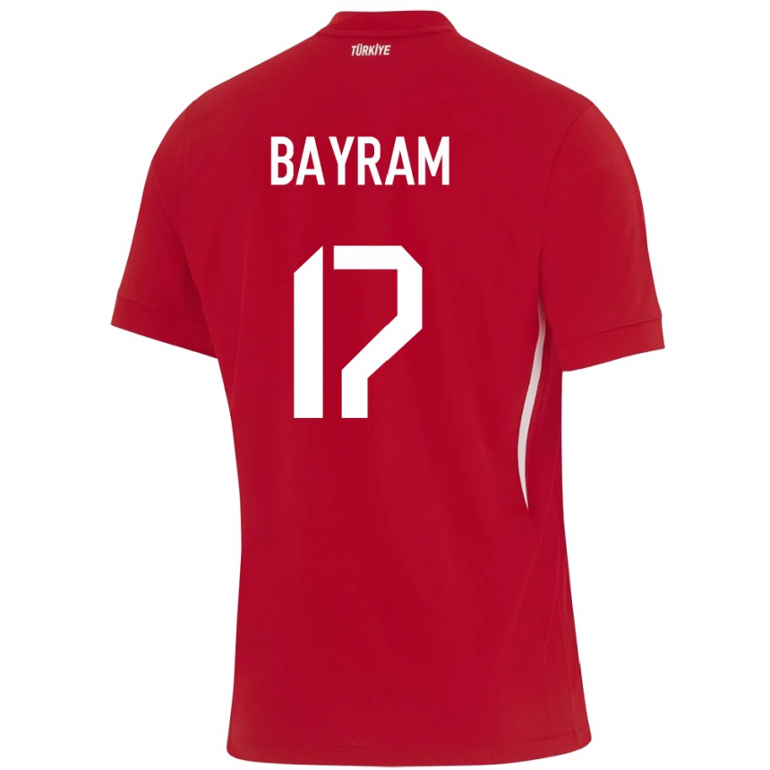 Kids Football Turkey Abdurrahman Bayram #17 Red Away Jersey 24-26 T-Shirt Nz