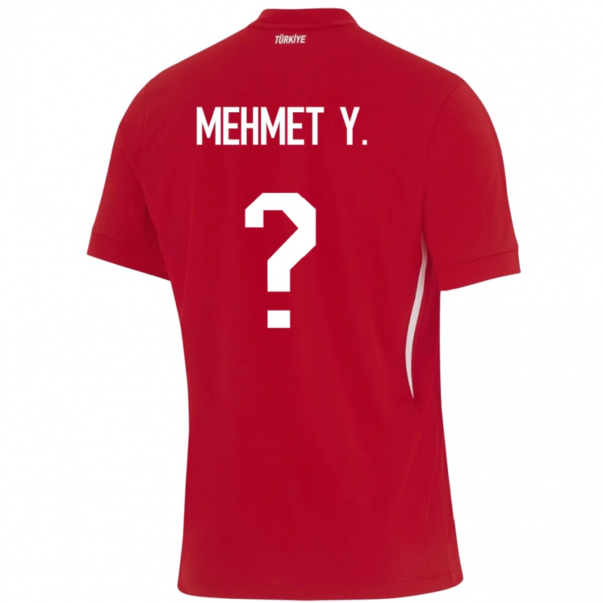 Kids Football Turkey Mehmet Yildirim #0 Red Away Jersey 24-26 T-Shirt Nz