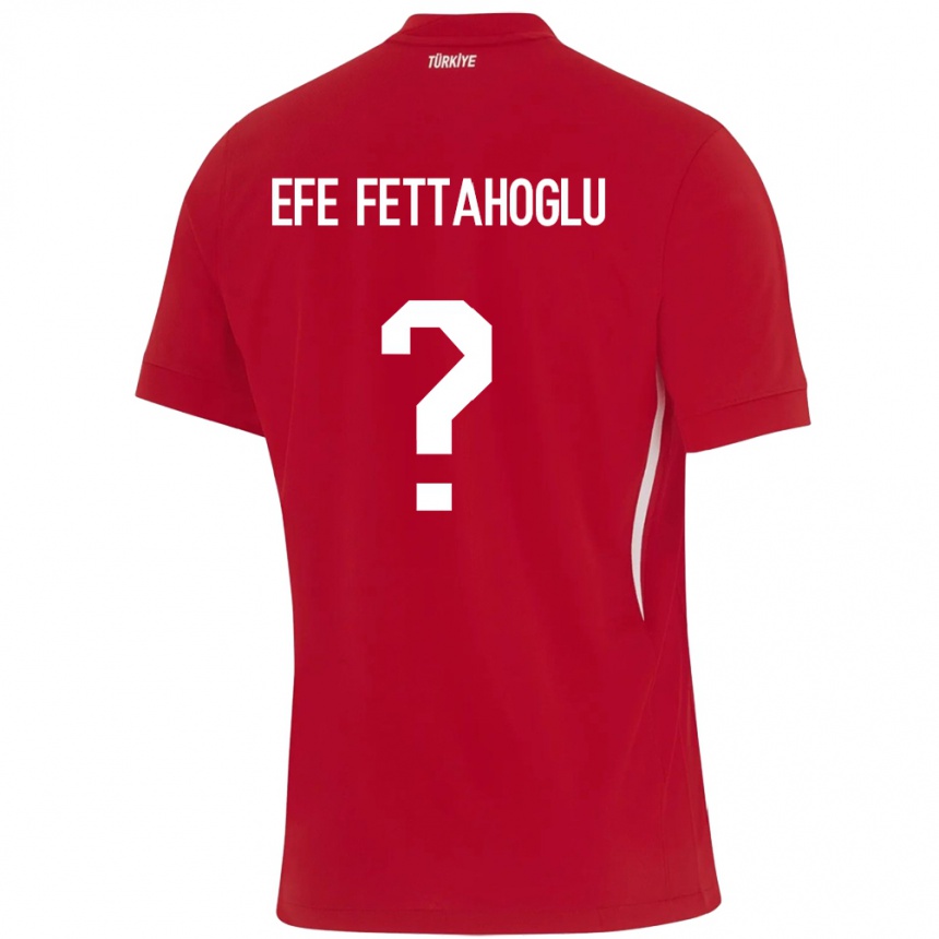 Kids Football Turkey Adnan Efe Fettahoğlu #0 Red Away Jersey 24-26 T-Shirt Nz