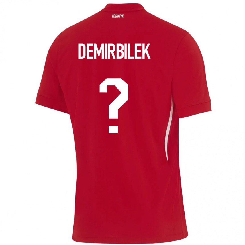 Kids Football Turkey Ali Demirbilek #0 Red Away Jersey 24-26 T-Shirt Nz