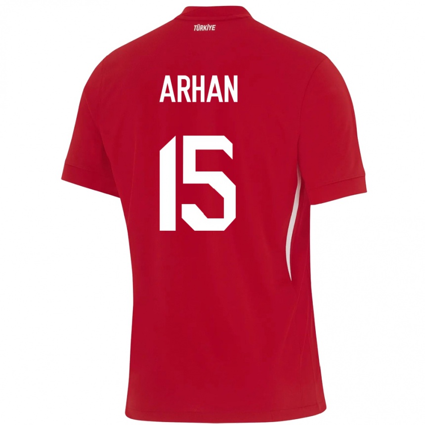 Kids Football Turkey Derya Arhan #15 Red Away Jersey 24-26 T-Shirt Nz