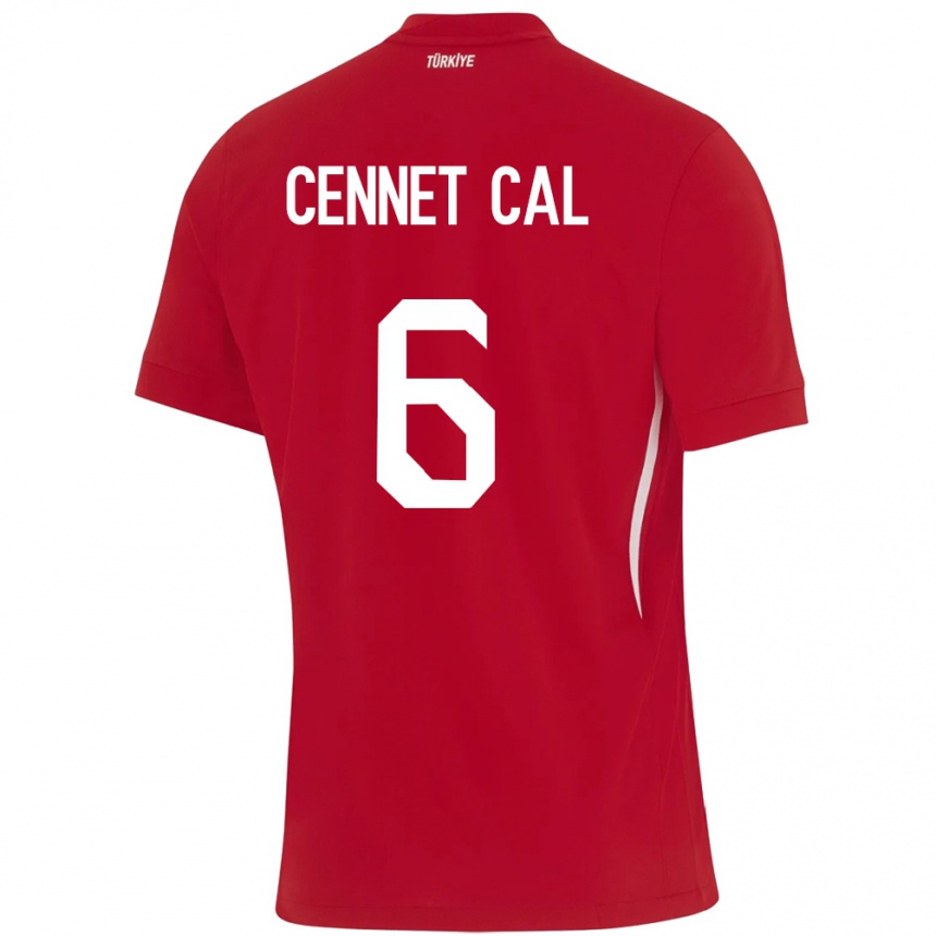 Kids Football Turkey Meryem Cennet Çal #6 Red Away Jersey 24-26 T-Shirt Nz