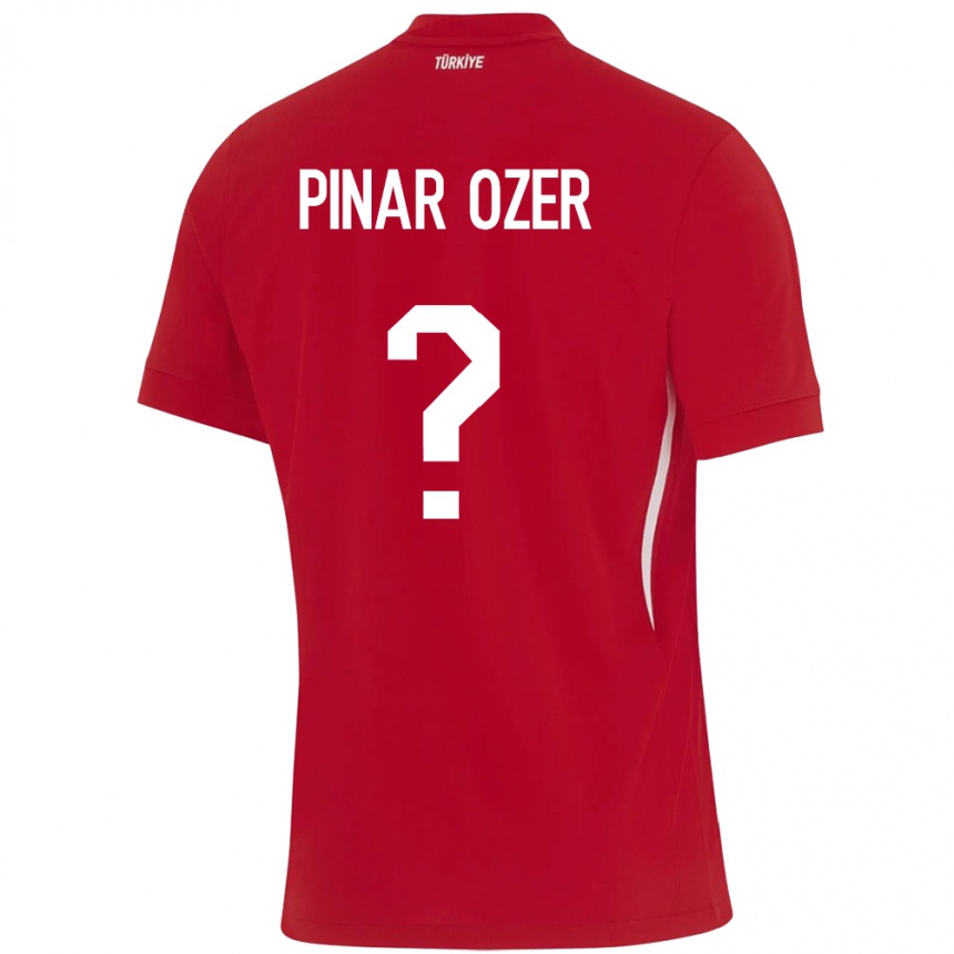 Kids Football Turkey Senem Pınar Özer #0 Red Away Jersey 24-26 T-Shirt Nz