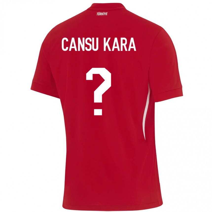 Kids Football Turkey İlayda Cansu Kara #0 Red Away Jersey 24-26 T-Shirt Nz