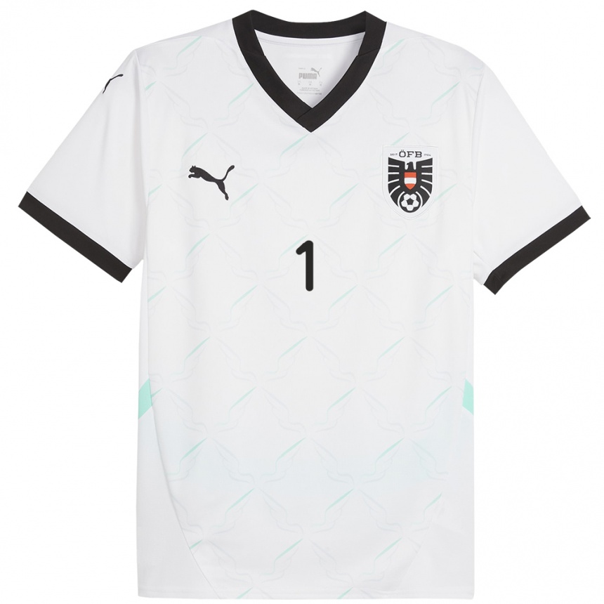 Kids Football Austria Nikolas Polster #1 White Away Jersey 24-26 T-Shirt Nz