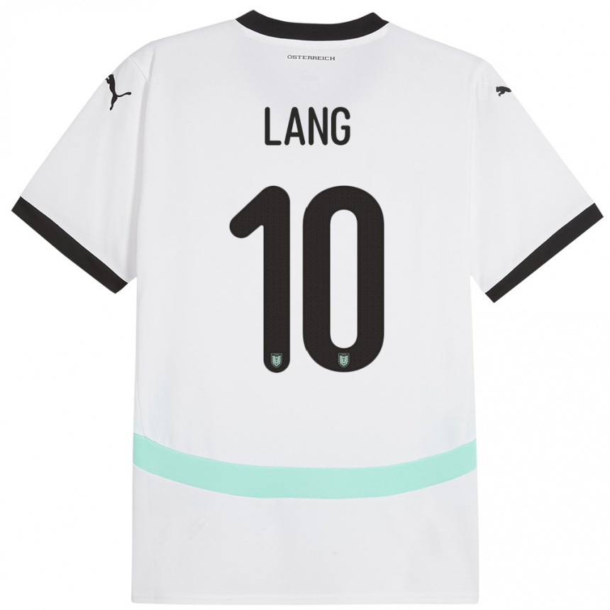 Kids Football Austria Christoph Lang #10 White Away Jersey 24-26 T-Shirt Nz