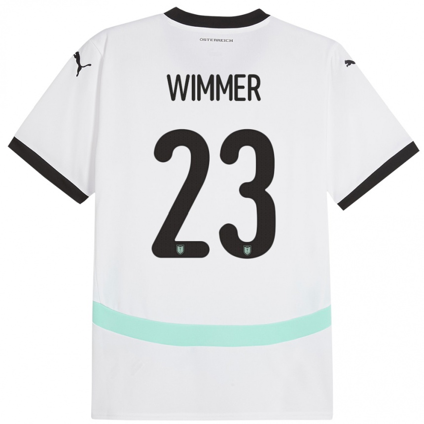 Kids Football Austria Patrick Wimmer #23 White Away Jersey 24-26 T-Shirt Nz