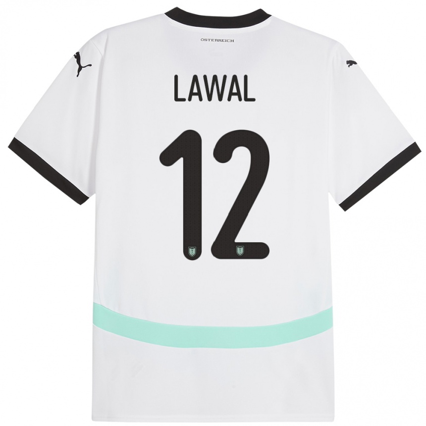 Kids Football Austria Tobias Lawal #12 White Away Jersey 24-26 T-Shirt Nz