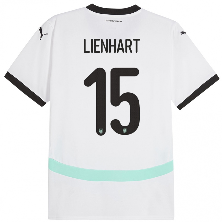 Kids Football Austria Philipp Lienhart #15 White Away Jersey 24-26 T-Shirt Nz