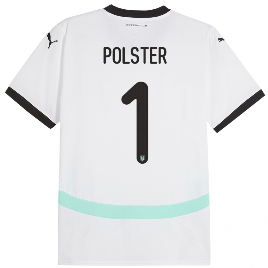 Kids Football Austria Nikolas Polster #1 White Away Jersey 24-26 T-Shirt Nz