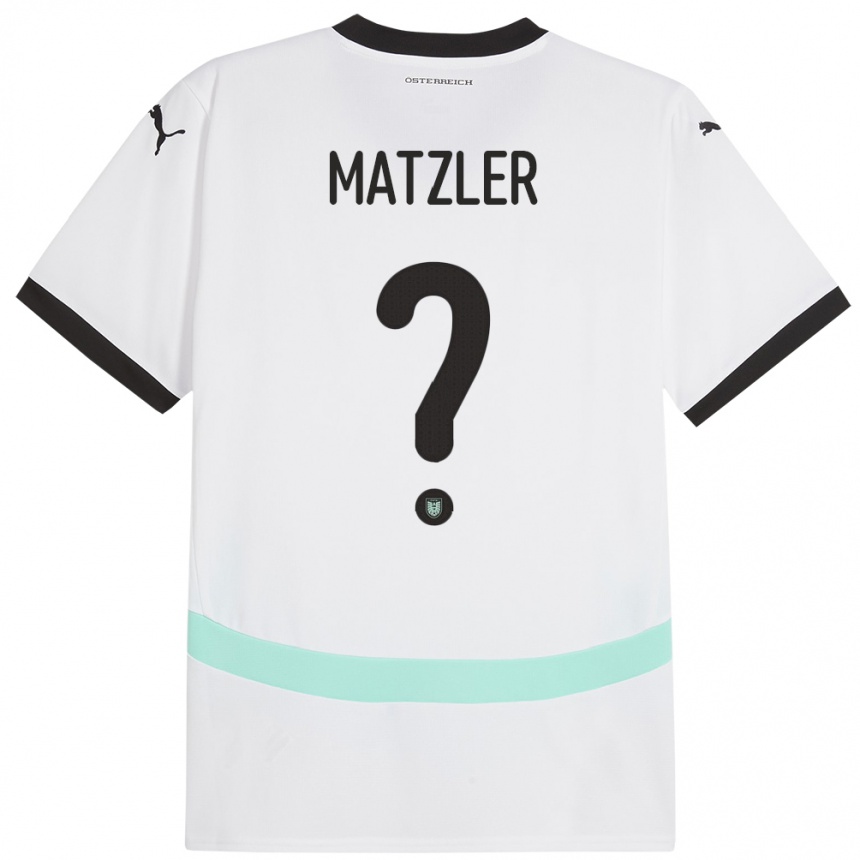 Kids Football Austria Leo Mätzler #0 White Away Jersey 24-26 T-Shirt Nz