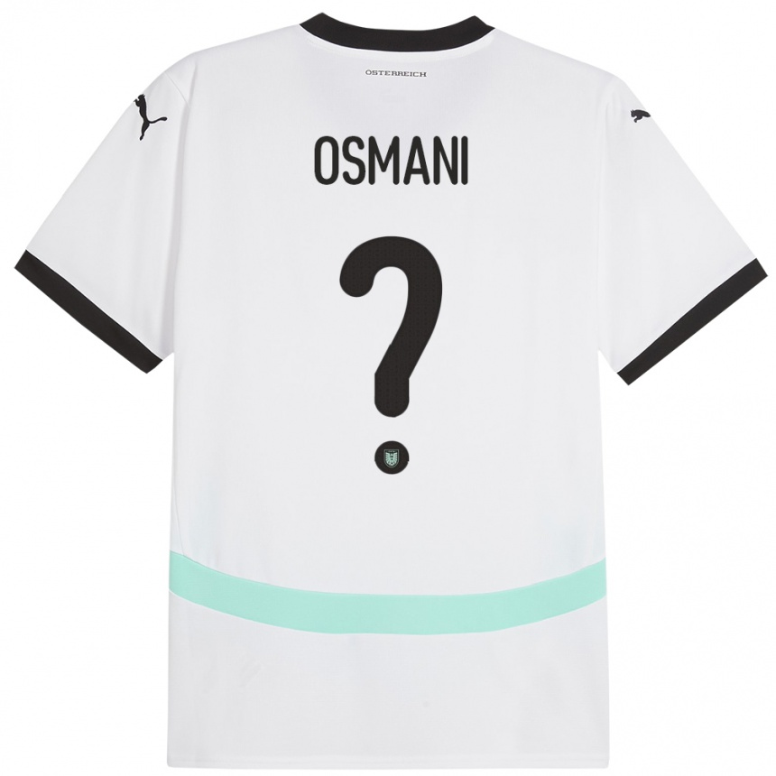 Kids Football Austria Tristan Osmani #0 White Away Jersey 24-26 T-Shirt Nz