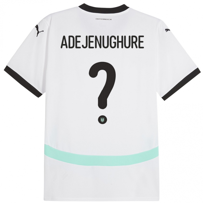 Kids Football Austria Oghenetejiri Adejenughure #0 White Away Jersey 24-26 T-Shirt Nz