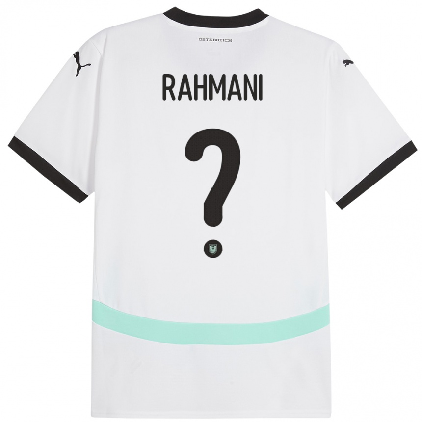 Kids Football Austria Edvin Rahmani #0 White Away Jersey 24-26 T-Shirt Nz