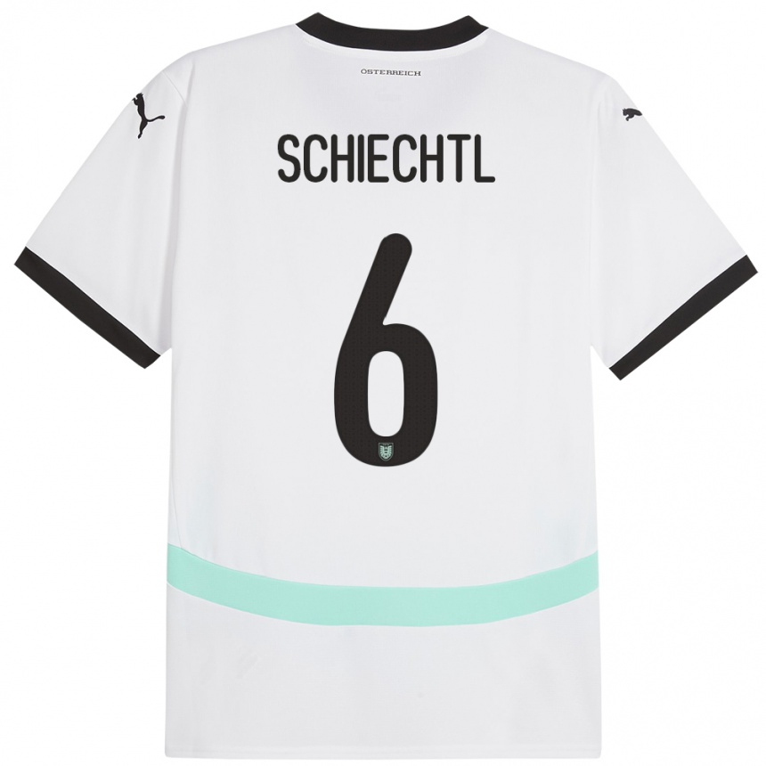 Kids Football Austria Katharina Schiechtl #6 White Away Jersey 24-26 T-Shirt Nz