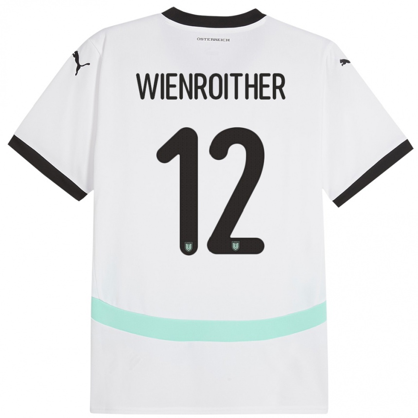 Kids Football Austria Laura Wienroither #12 White Away Jersey 24-26 T-Shirt Nz