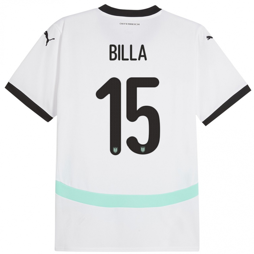 Kids Football Austria Nicole Billa #15 White Away Jersey 24-26 T-Shirt Nz