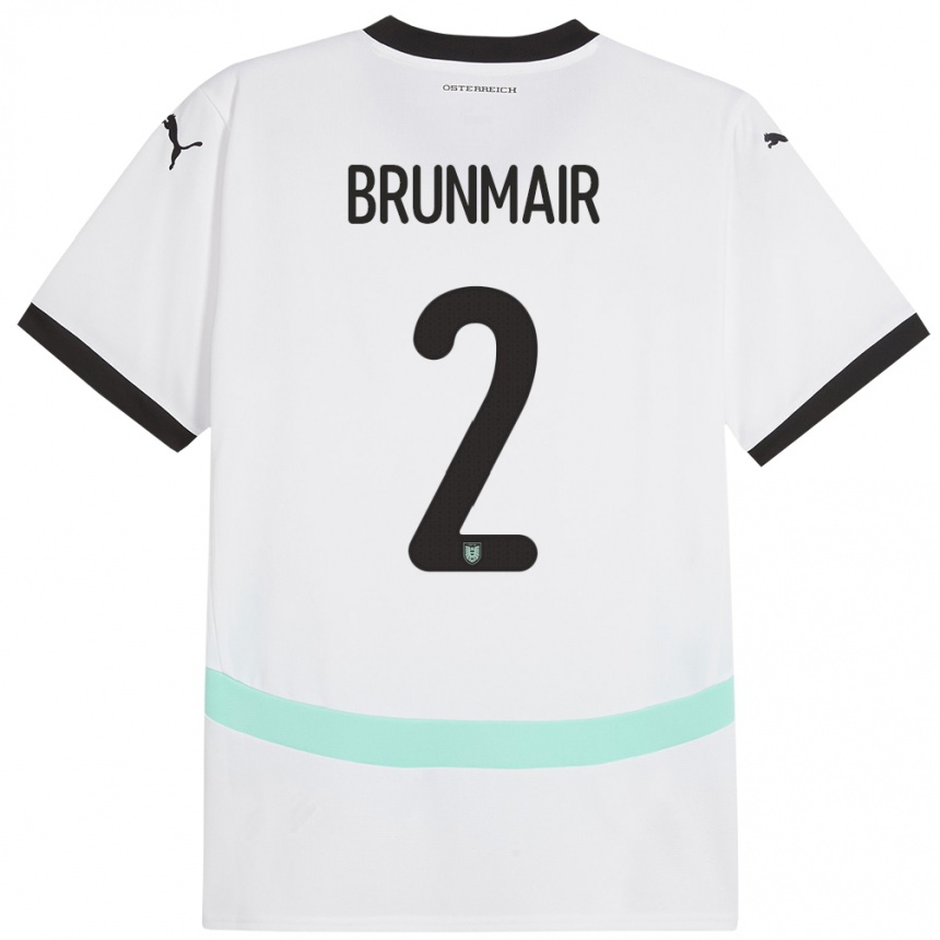 Kids Football Austria Livia Brunmair #2 White Away Jersey 24-26 T-Shirt Nz