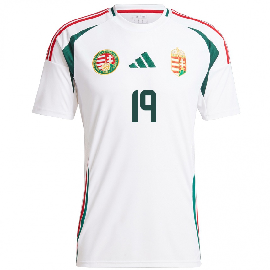 Kids Football Hungary Barnabás Varga #19 White Away Jersey 24-26 T-Shirt Nz