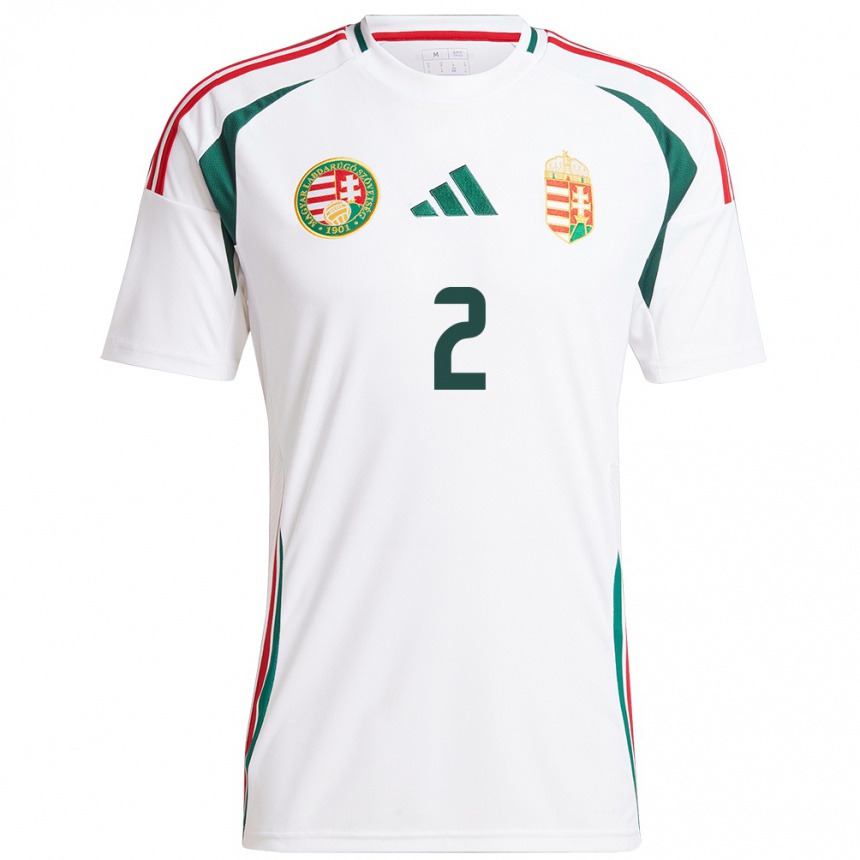 Kids Football Hungary Beatrix Fördős #2 White Away Jersey 24-26 T-Shirt Nz