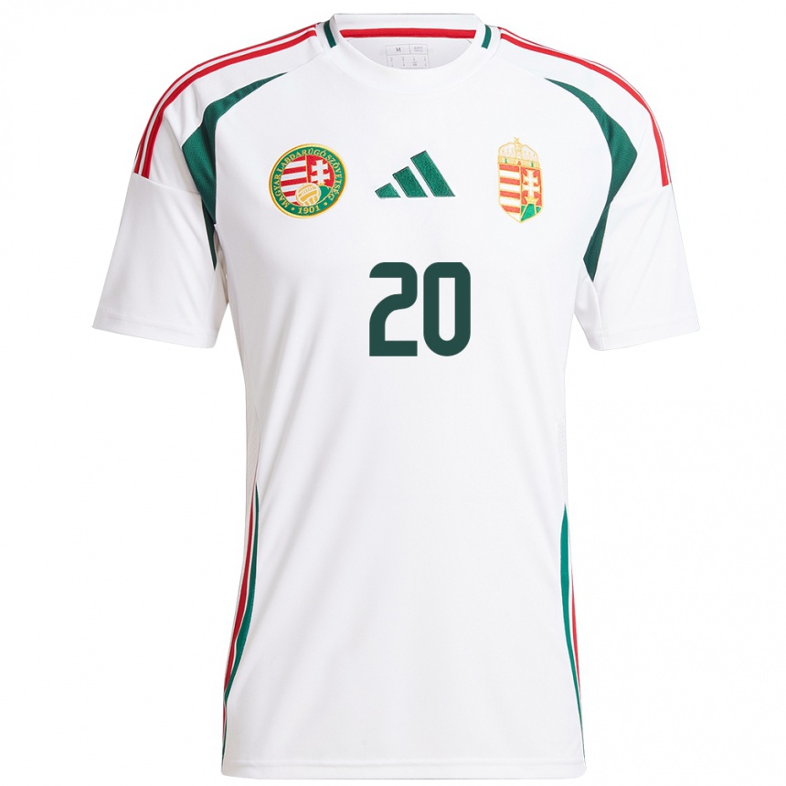 Kids Football Hungary Lilla Turányi #20 White Away Jersey 24-26 T-Shirt Nz