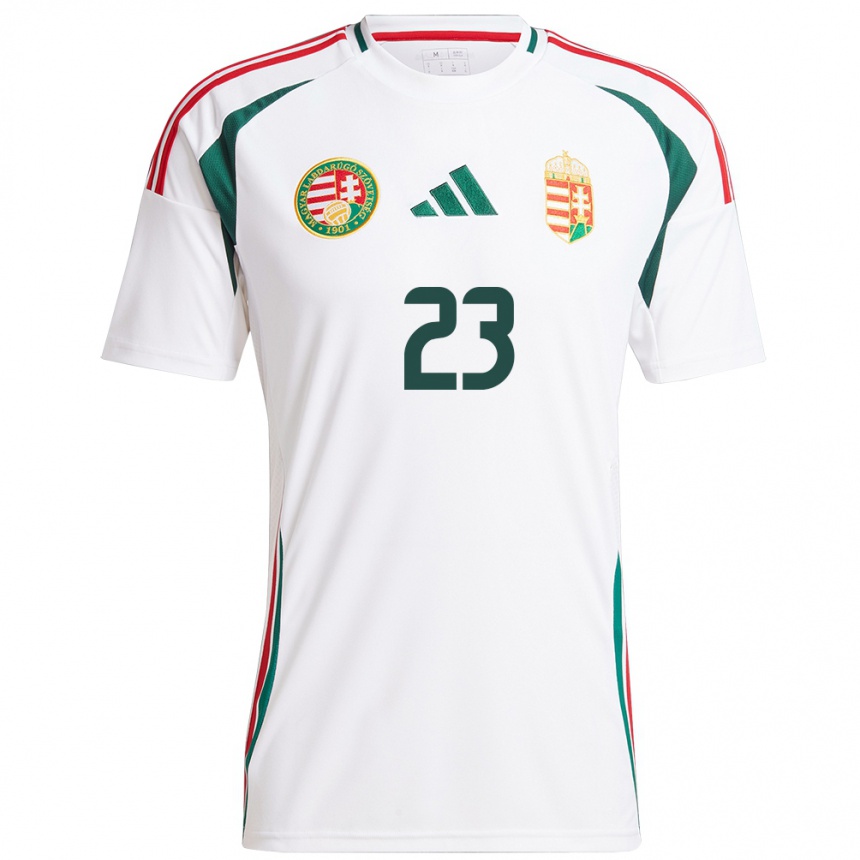 Kids Football Hungary Tamás Szűcs #23 White Away Jersey 24-26 T-Shirt Nz