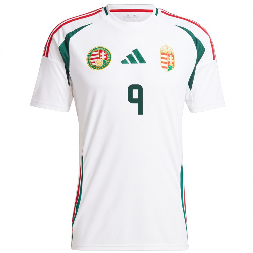 Kids Football Hungary Balázs Rácz #9 White Away Jersey 24-26 T-Shirt Nz