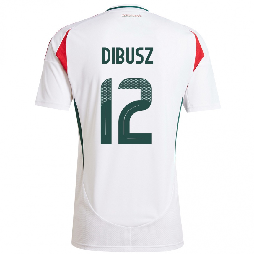 Kids Football Hungary Dénes Dibusz #12 White Away Jersey 24-26 T-Shirt Nz