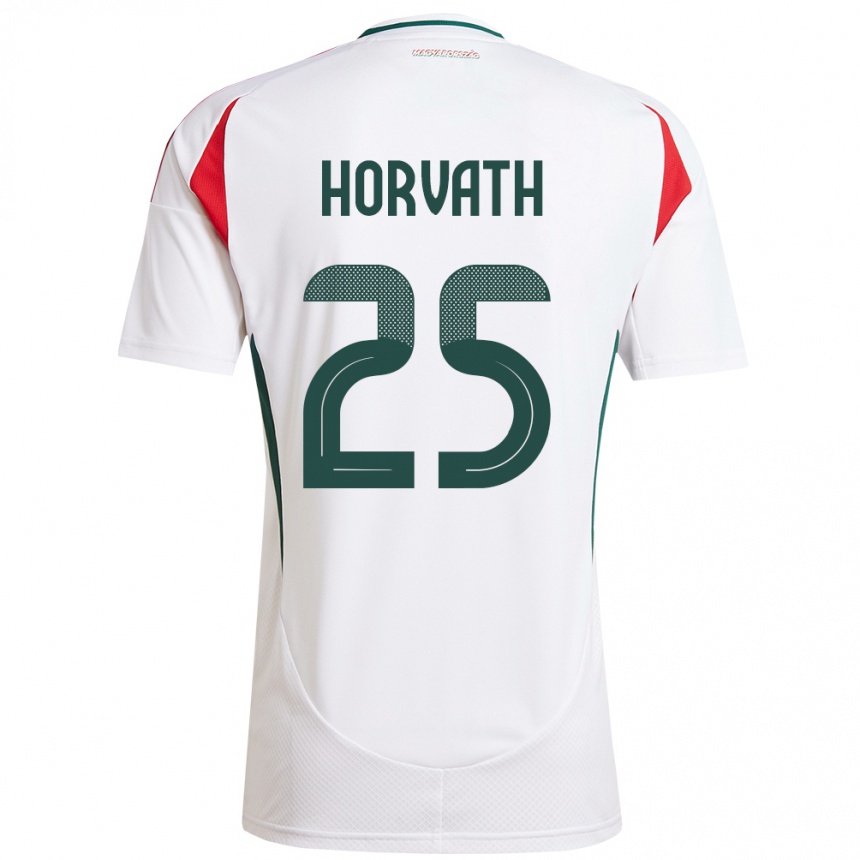 Kids Football Hungary Krisztofer Horváth #25 White Away Jersey 24-26 T-Shirt Nz