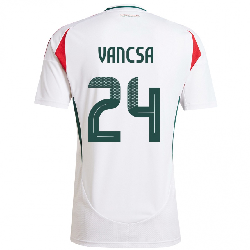 Kids Football Hungary Zalán Vancsa #24 White Away Jersey 24-26 T-Shirt Nz