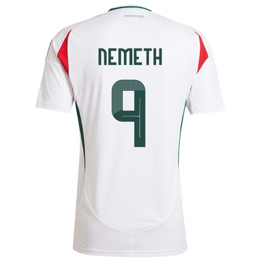 Kids Football Hungary András Németh #9 White Away Jersey 24-26 T-Shirt Nz