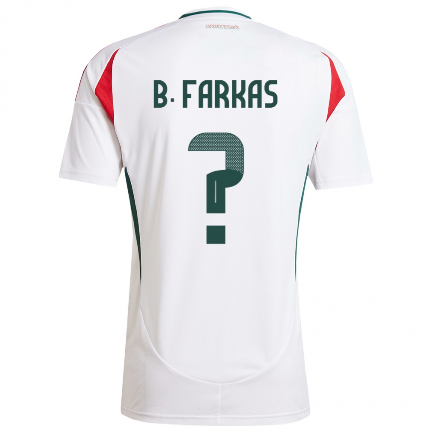 Kids Football Hungary Bendegúz Farkas #0 White Away Jersey 24-26 T-Shirt Nz