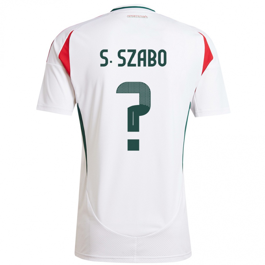 Kids Football Hungary Szilárd Szabó #0 White Away Jersey 24-26 T-Shirt Nz