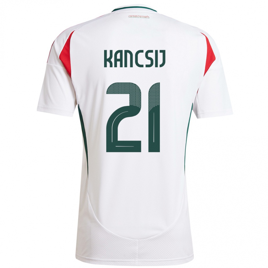 Kids Football Hungary Artúr Kancsij #21 White Away Jersey 24-26 T-Shirt Nz