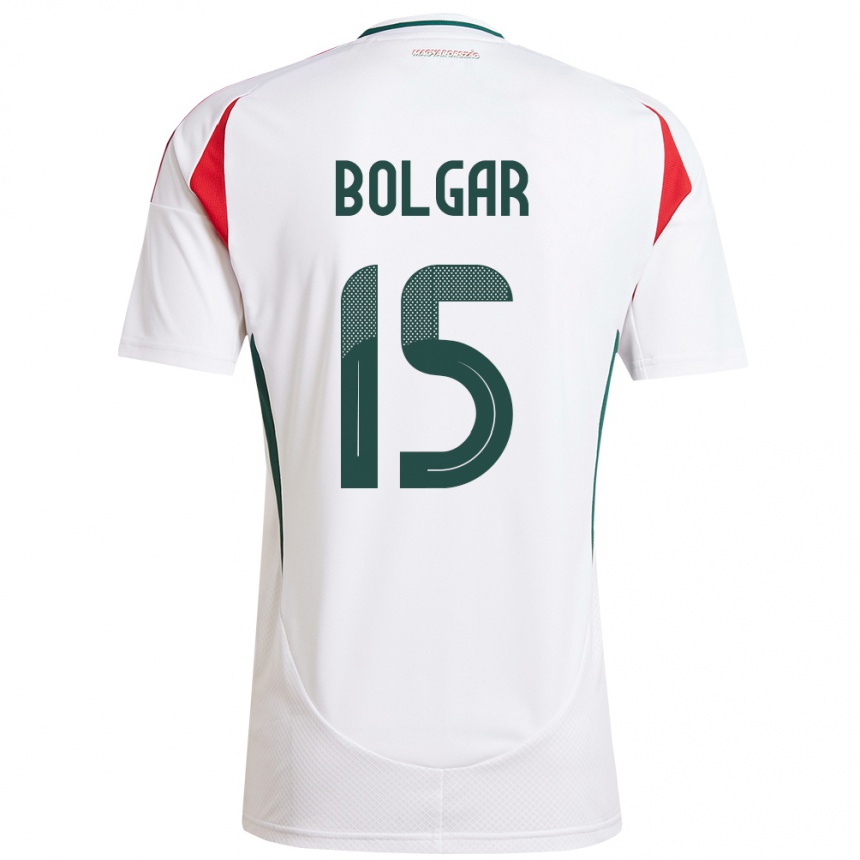 Kids Football Hungary Botond Bolgár #15 White Away Jersey 24-26 T-Shirt Nz