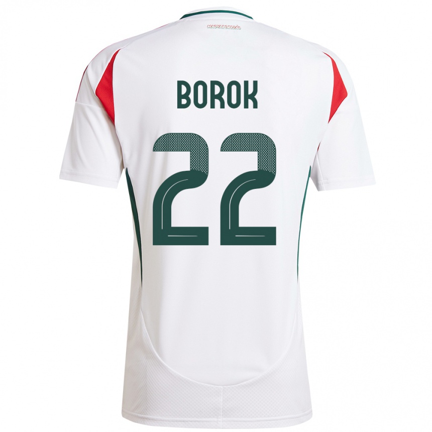 Kids Football Hungary Dorina Borók #22 White Away Jersey 24-26 T-Shirt Nz